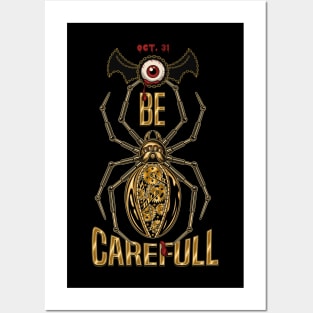 Steampunk gold spider Posters and Art